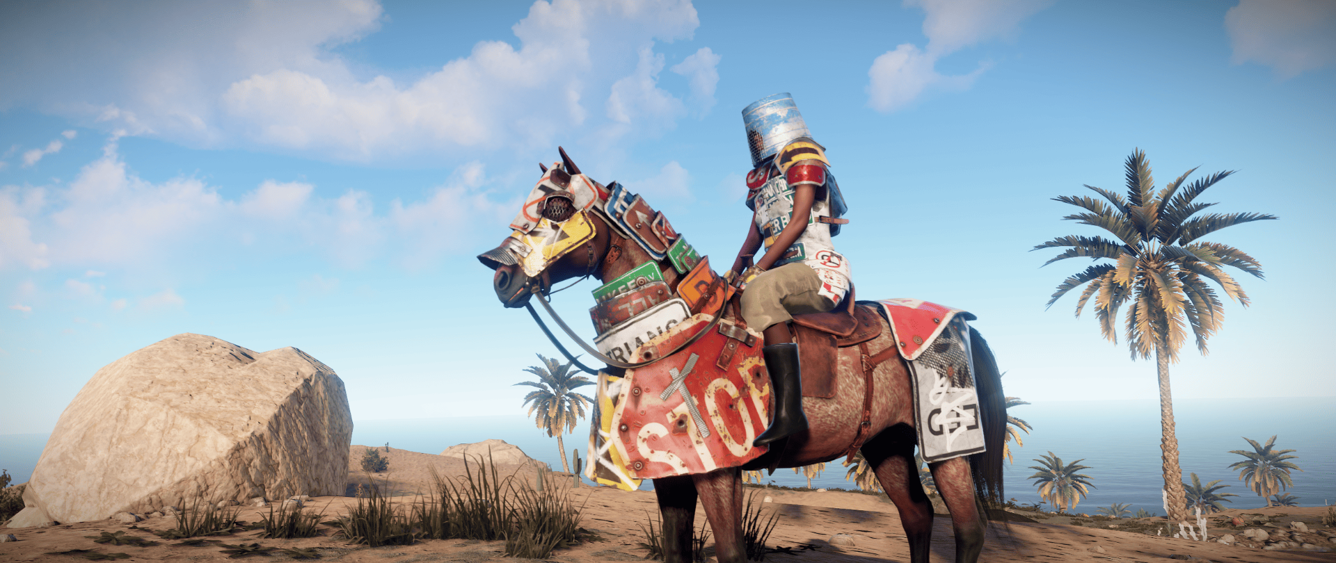 armor horse rust
