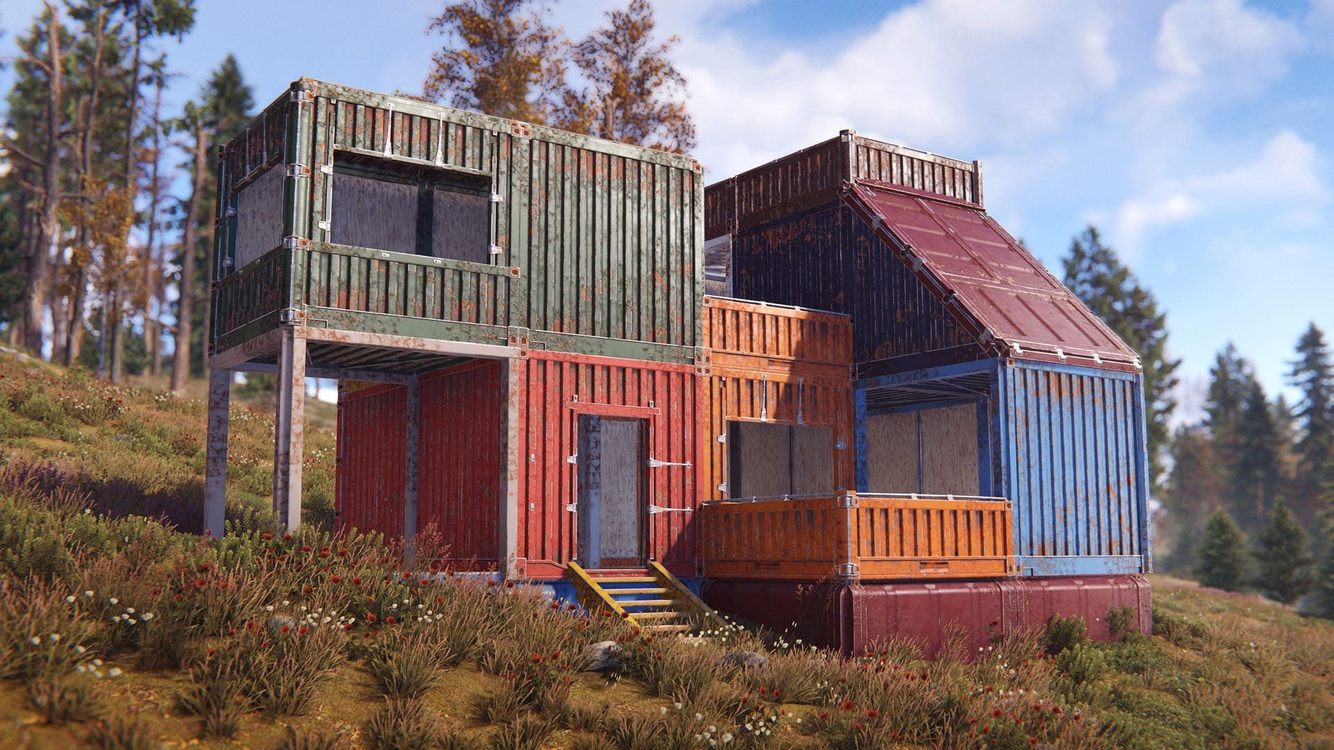 shipping container  building rust