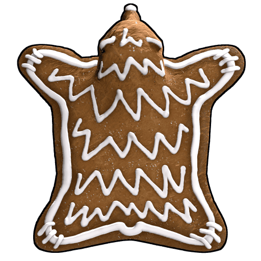 Gingerbread bear rug rust